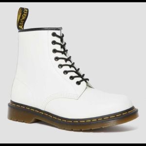 Dr. Martens White 1460 Smooth Leather Lace Up Boot